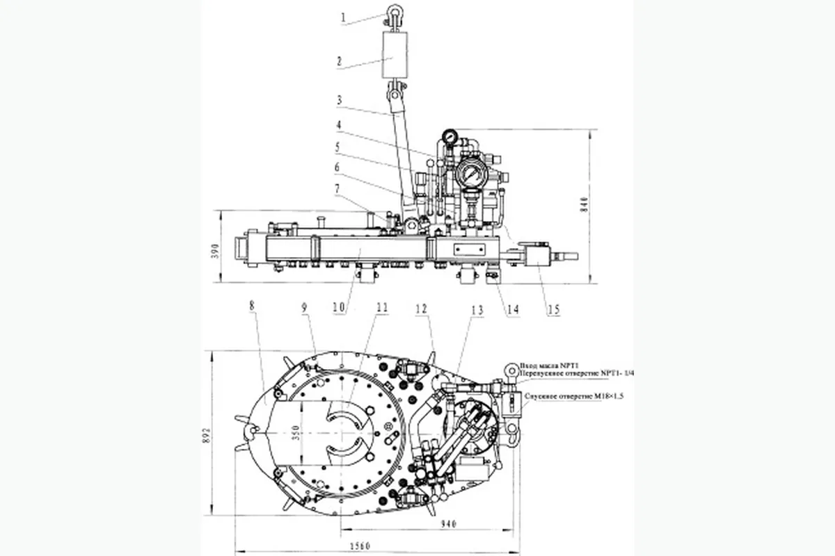 TQ series drilling hydraulic tong specification chart
