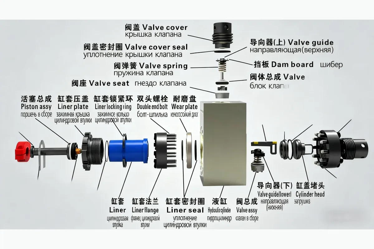 Mud Pump Hydraulic Cylinder Assembly description image 1